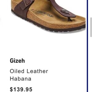 Birkenstock Gizeh Habana Leather Sandal US SIZE 6-6.5